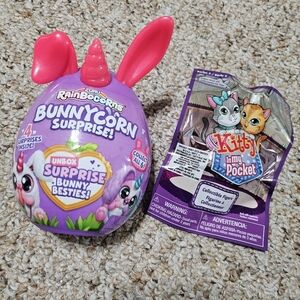 Bunnycorns Surprise Rainbowcorns & Kitty in My Pocket Mystery Set